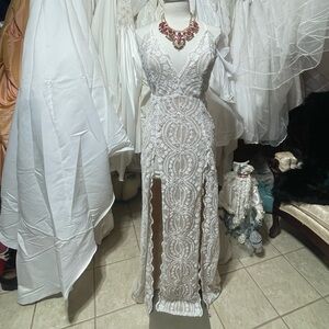 New long sequins dress